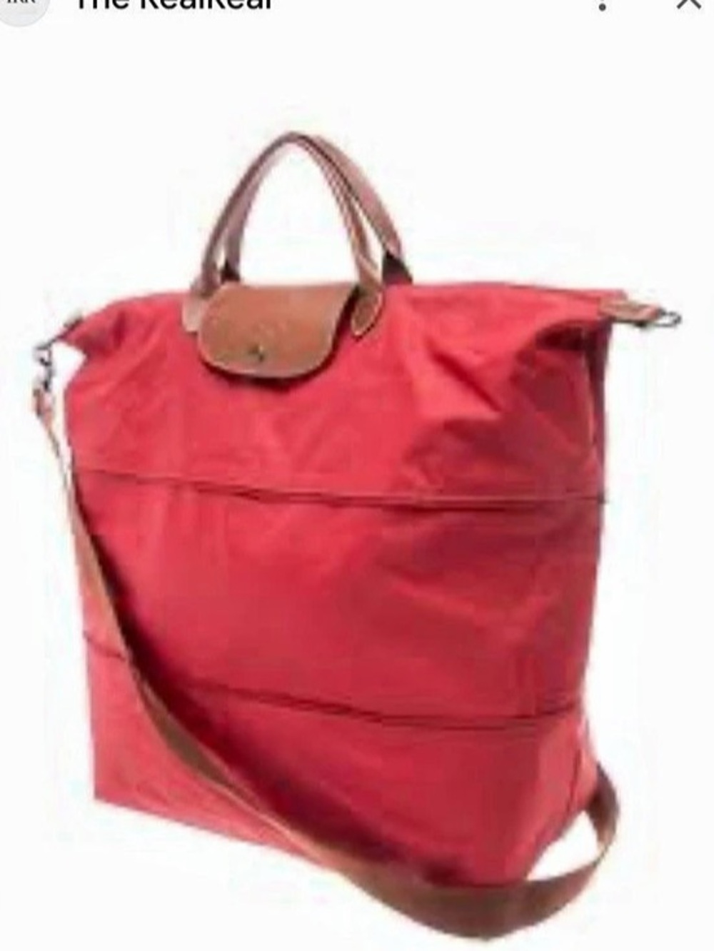 Longchamp Le Pliage Expandable Large Travel Duffle in Red - Picture 2 of 16
